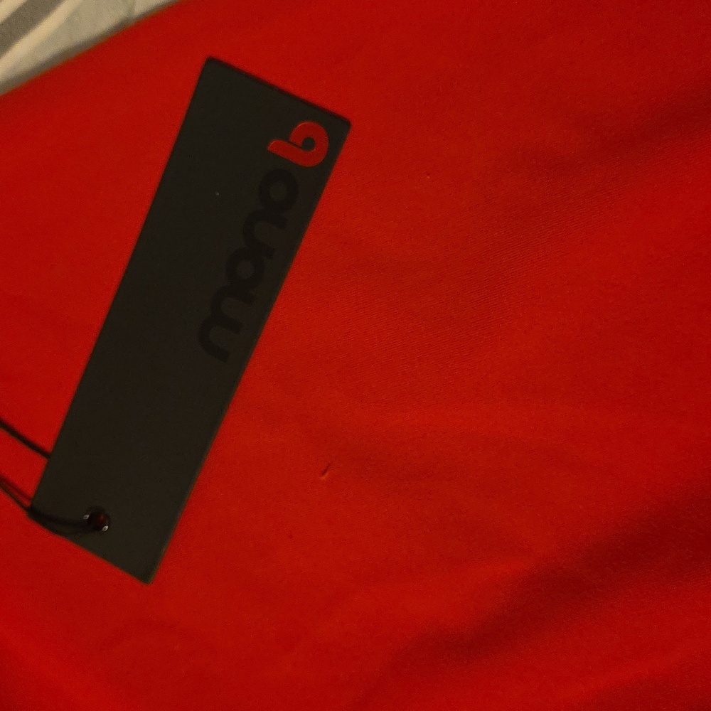 Mono B Vibrant Red Athletic Shorts - Picture 2 of 3